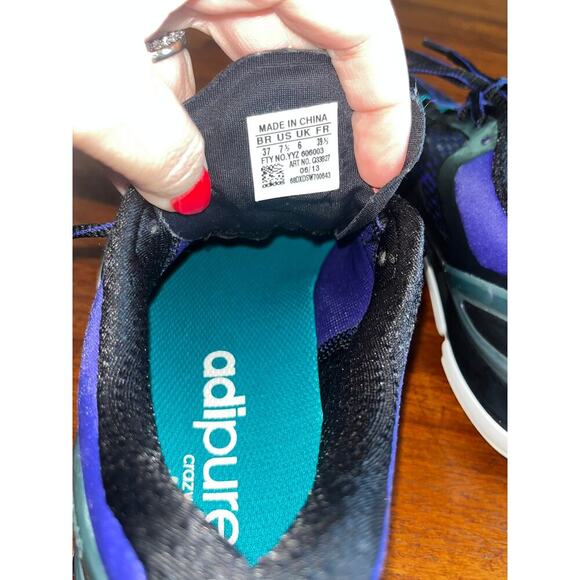 Adidas Adipure CrazyQuick 17 Low Top Running Sneakers Black/Vivid/Pink Women 7.5 - Picture 7 of 9